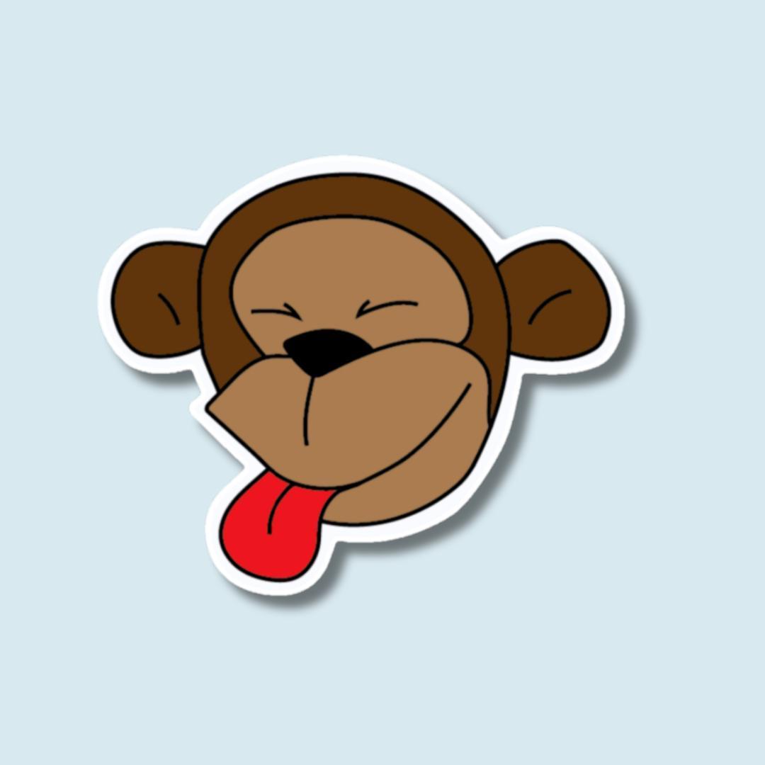 Cheeky monkey sticker