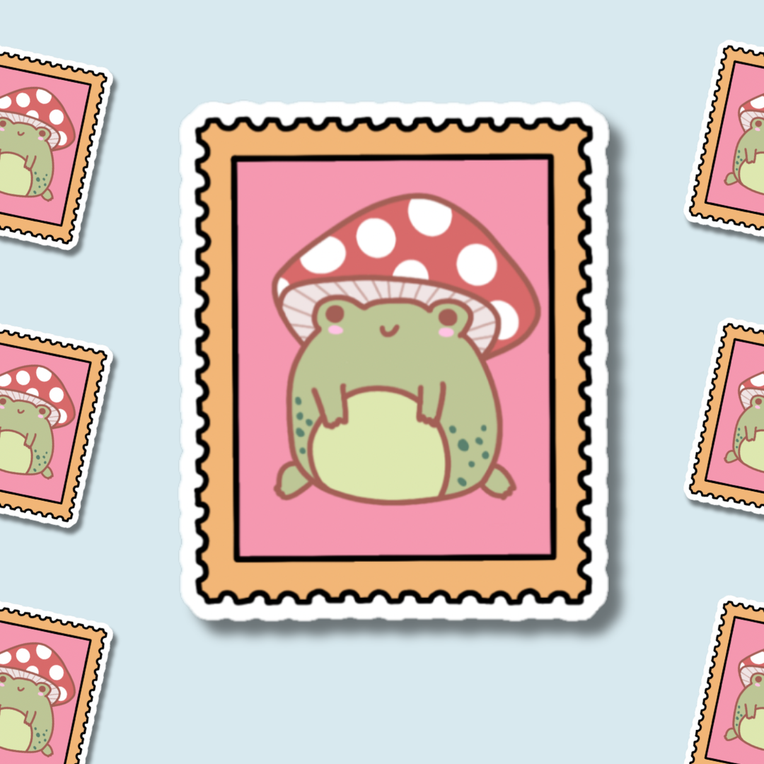 Froggie Stamp Sticker