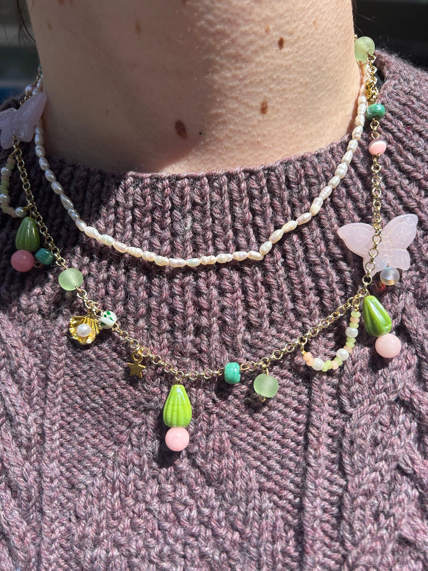 Fairy garden necklace